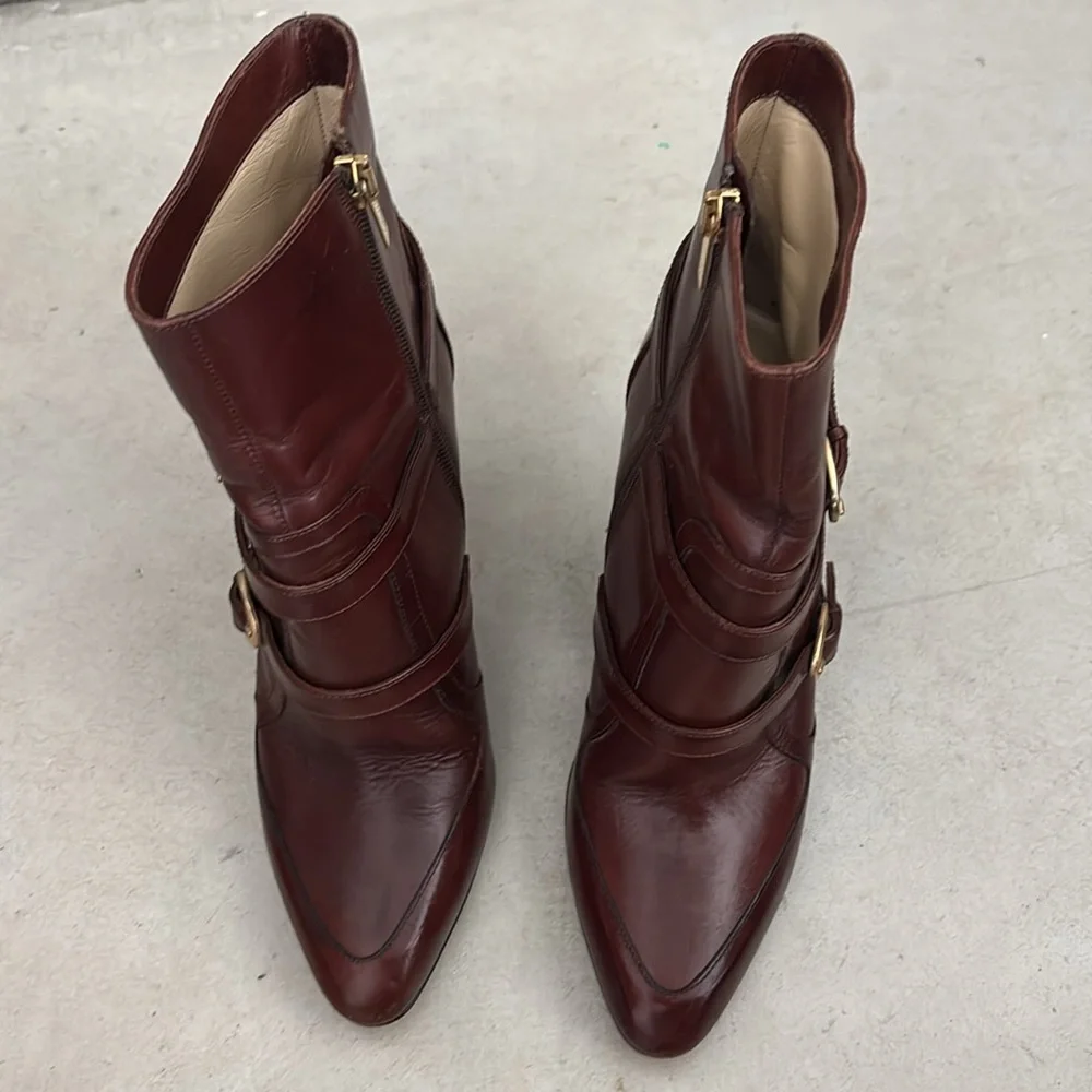 Authentic Jimmy Choo London designer ankle heeled boots